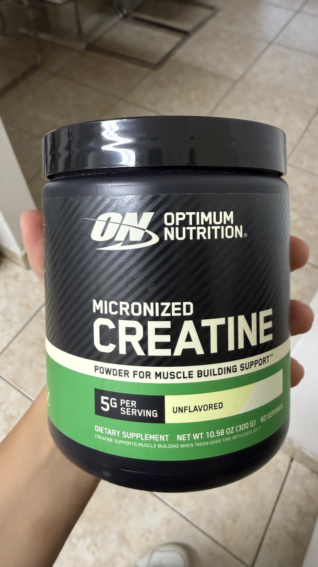 Optimum Nutrition Creatine Monohydrate Powder, Unflavored, 1.32 LB | 5g Micronized Creatine Monohydrate Powder Per Serving, Supports Muscle Strength & Power, Easy Mixing, Banned Substance Tested customer photo 1