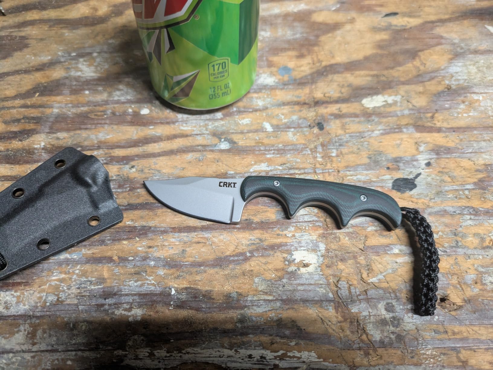 CRKT Minimalist Bowie Outdoor Fixed Blade Knife with Sheath, Green, 2387 customer photo 1