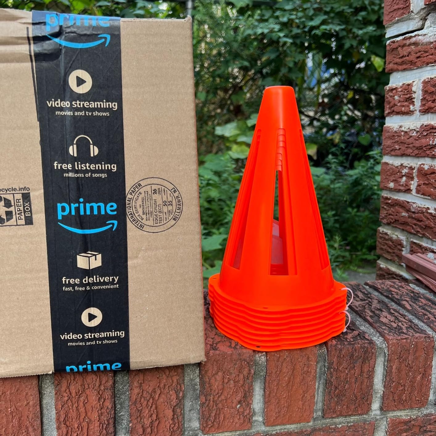 FRANKLIN SPORTS INDUSTRY 4PK 10'Flex Marker Cone SOCCER ACCESSORIES | Collapsible Safety Design, Stackable Storage, Multi-Sport Agility Drills, Indoor + Outdoor Use customer photo 1