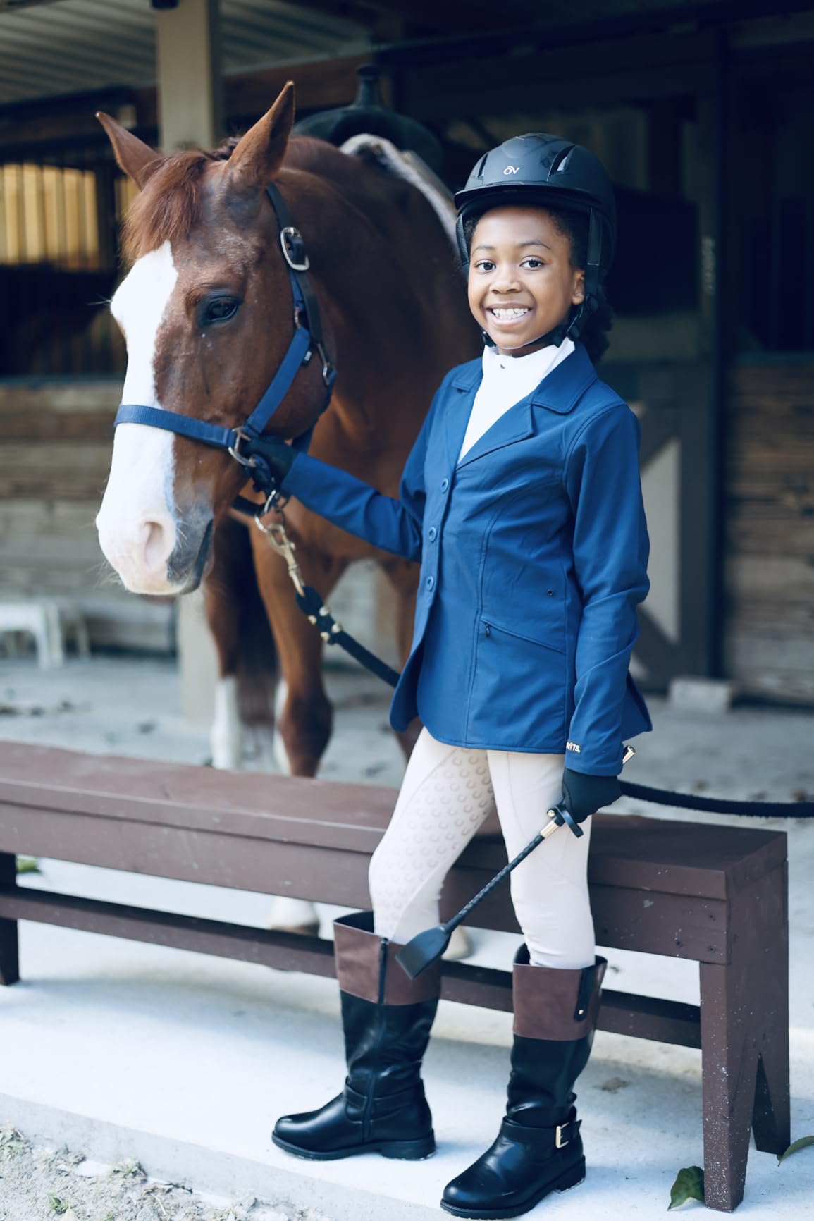 OVATION Adult Deluxe Schooler Riding Helmet - Lightweight Breathable Adjustable Equestrian Safety Helmet w/Removable Liner customer photo 2