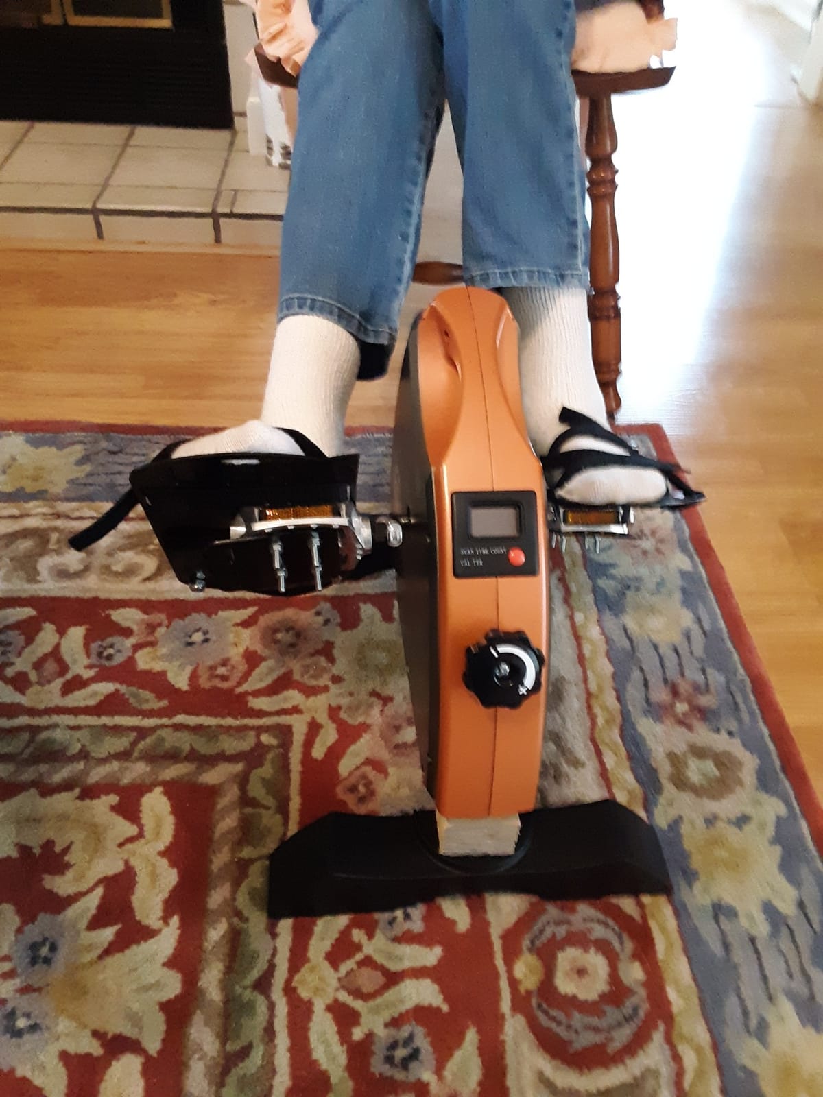 Marcy Under Desk Mini Pedal Leg and Arm Exercise Cycle with Adjustable Magnetic Resistance Leg Exercisers customer photo 2