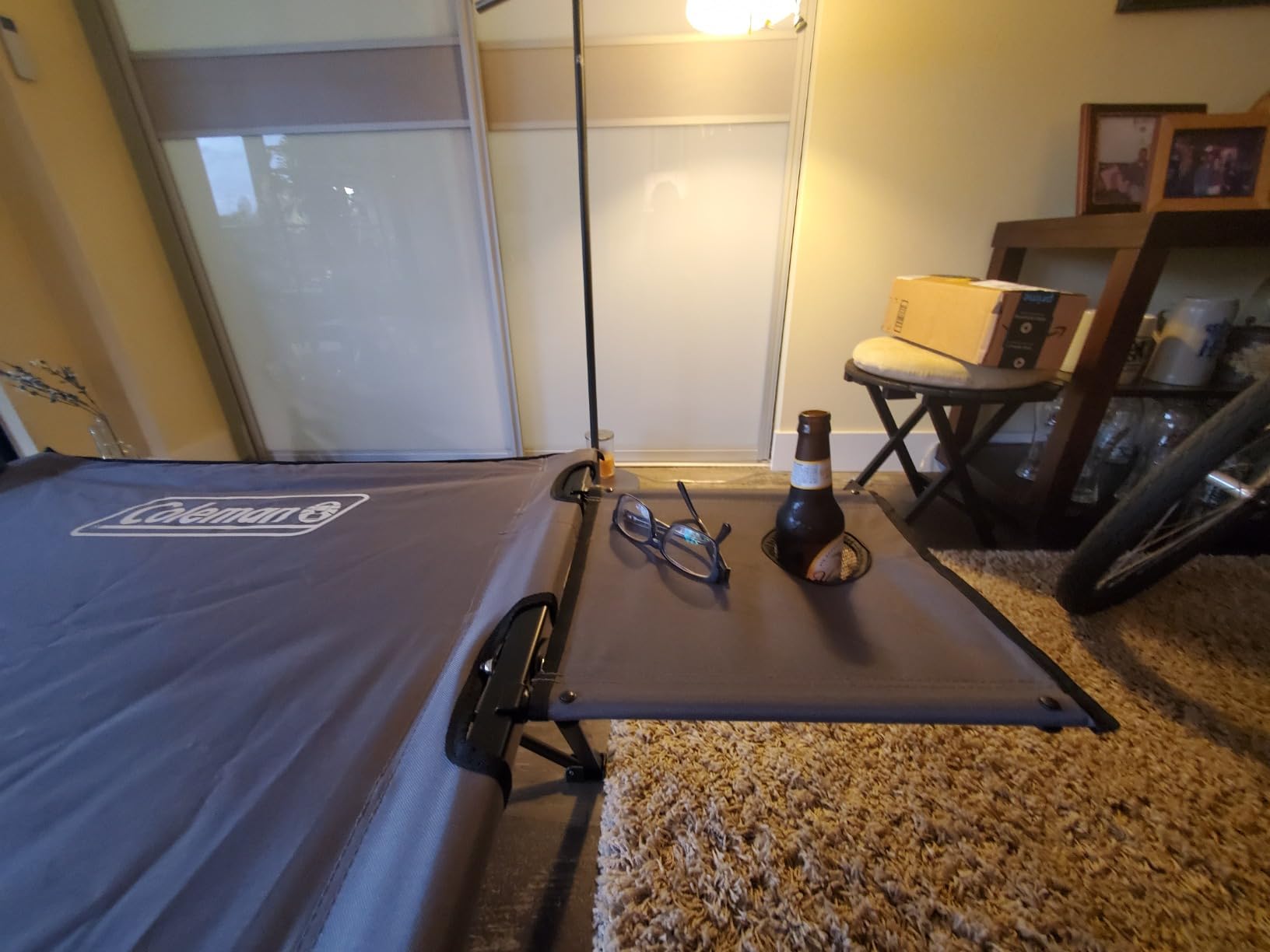 Coleman Pack-Away Big 'n Tall Camping Cot with Removable Side Table, Extra Wide Cot Fits Adults up to 6ft 6in or 300lbs customer photo 1