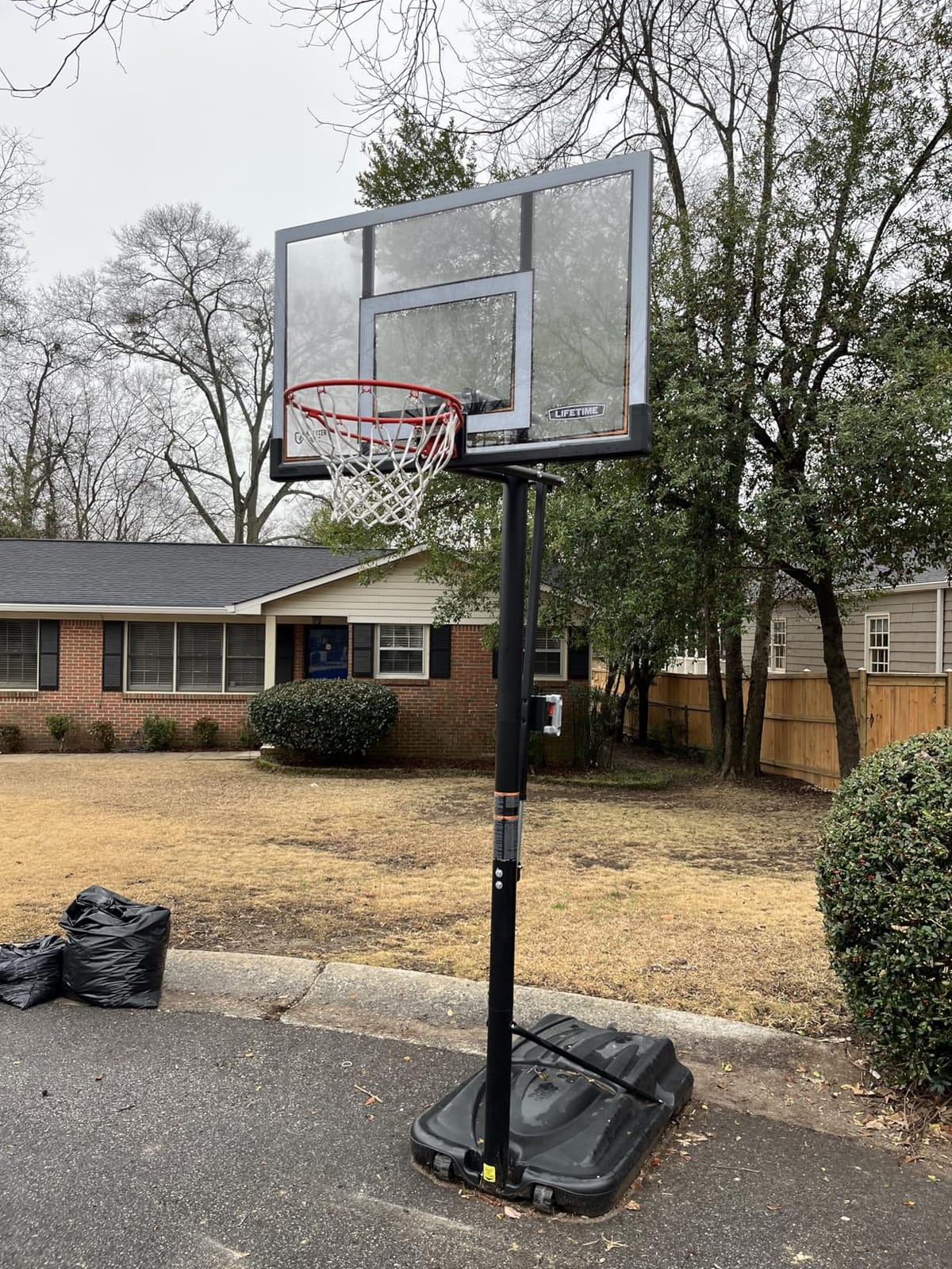 Lifetime 90061 Portable Basketball System, 52 Inch Shatterproof Backboard,Black customer photo 1
