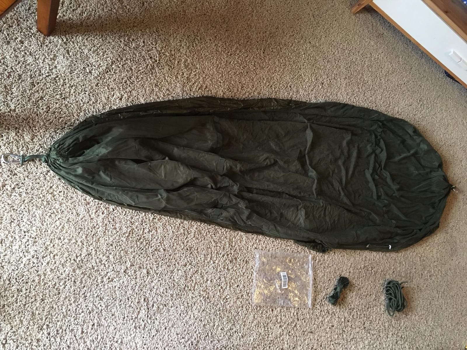 Snugpak Jungle Hammock with Mosquito Net, Lightweight Parachute Nylon, Includes 2 Steel Carabiners, Supports 400 Pounds customer photo 1