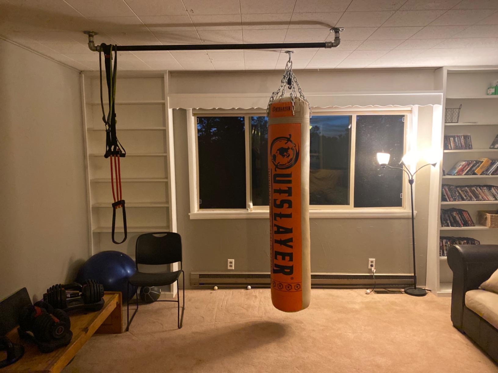 Muay Thai Heavy Punching Bag Made in USA (130lbs) customer photo 2