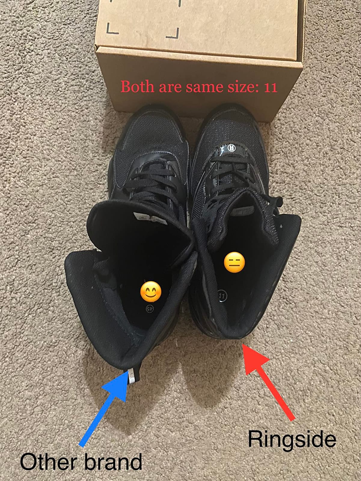 Ringside Undefeated Boxing Shoes, Synthetic Leather Shoes for Men and Women, Lightweight, High-Top Ankle Shoes for Boxing, Workout, Training, and Competition, Available in Different Sizes (2-13) customer photo 2