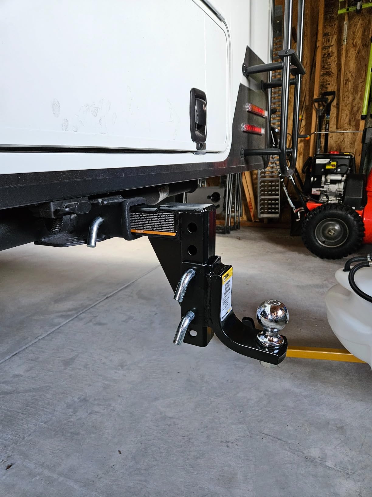MaxxHaul Adjustable Ball Mount, 5,000 lb Towing Capacity with 8-Position Height Adjustment, Fits 2