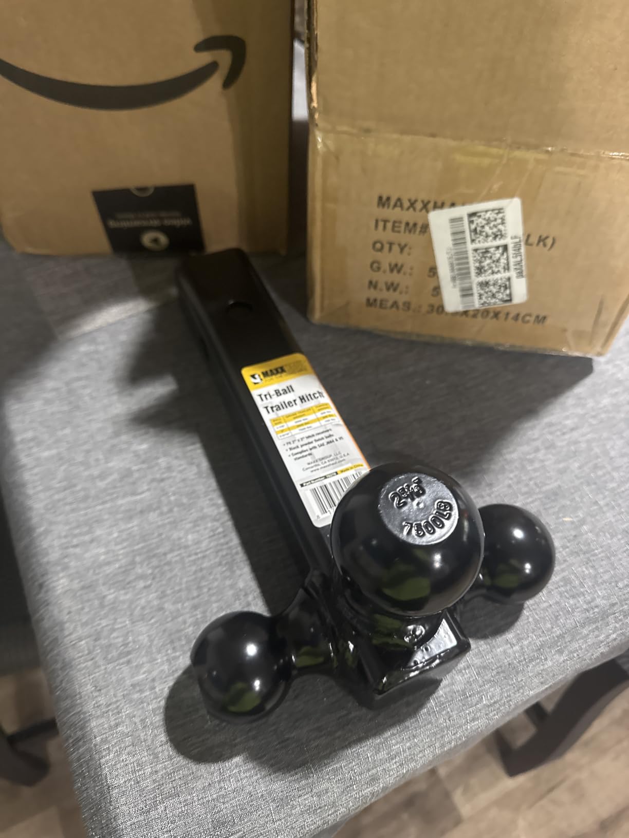 MaxxHaul 70270 Trailer Hitch Hollow Shaft Triple Ball Mount - Black customer photo 1