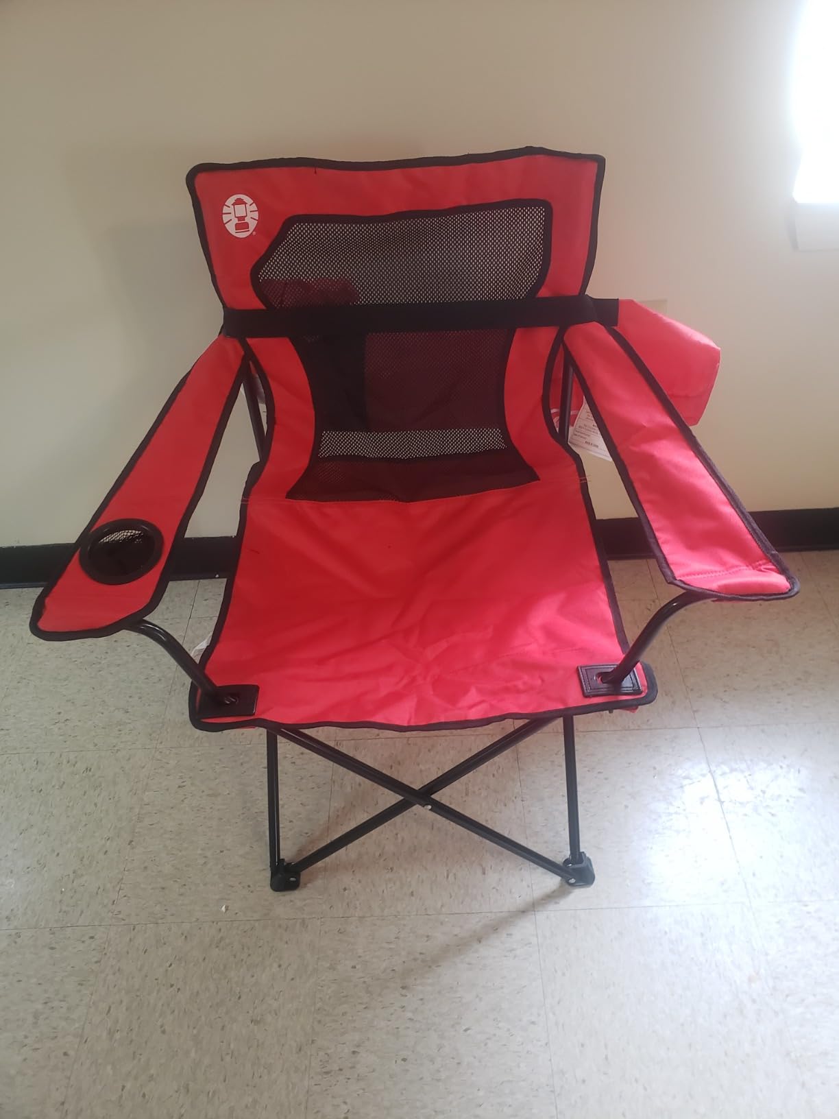 Coleman Broadband Mesh Quad Camping Chair with Carry Bag & Cup Holder, Cooling Mesh Back with Adjustable Arms customer photo 1