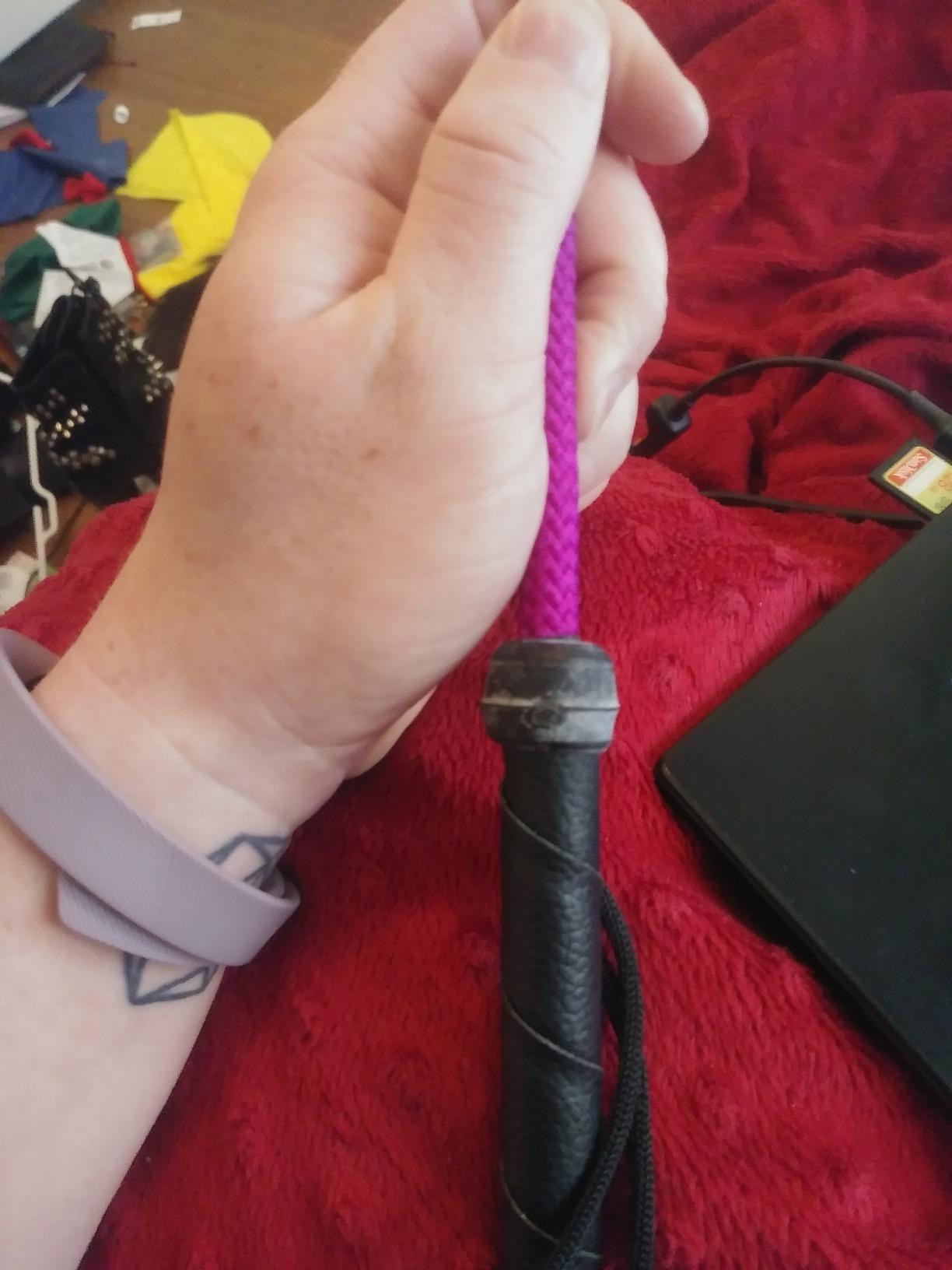 Riding Crop for Horse Fiberglass Shaft with Leather Double Slapper customer photo 2