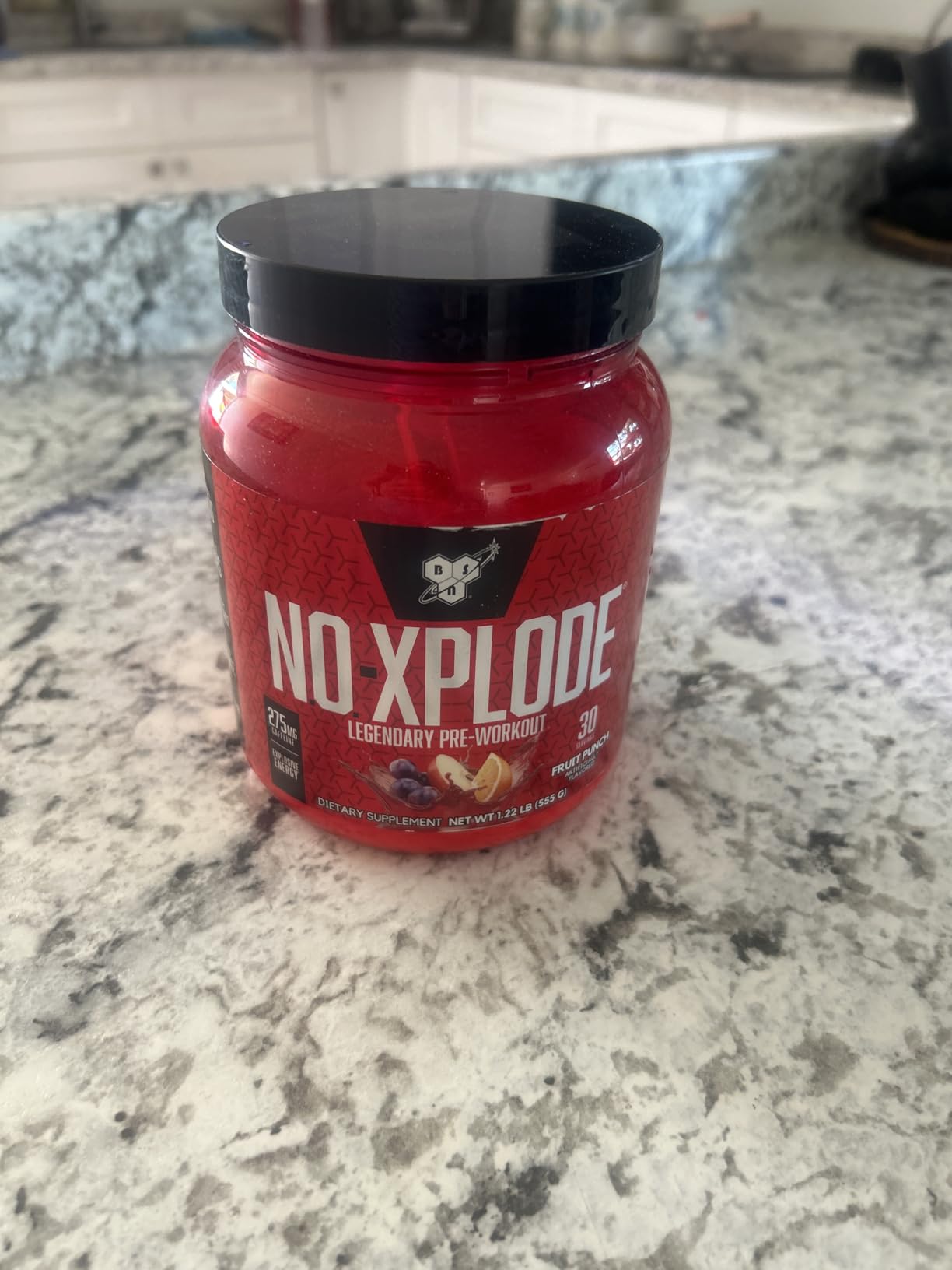 BSN N.O.-XPLODE Pre Workout Powder with Creatine, Fruit Punch, 30 Servings | Energy Supplement with Beta-Alanine and Creatine for Pre-Workout Performance and Endurance customer photo 1