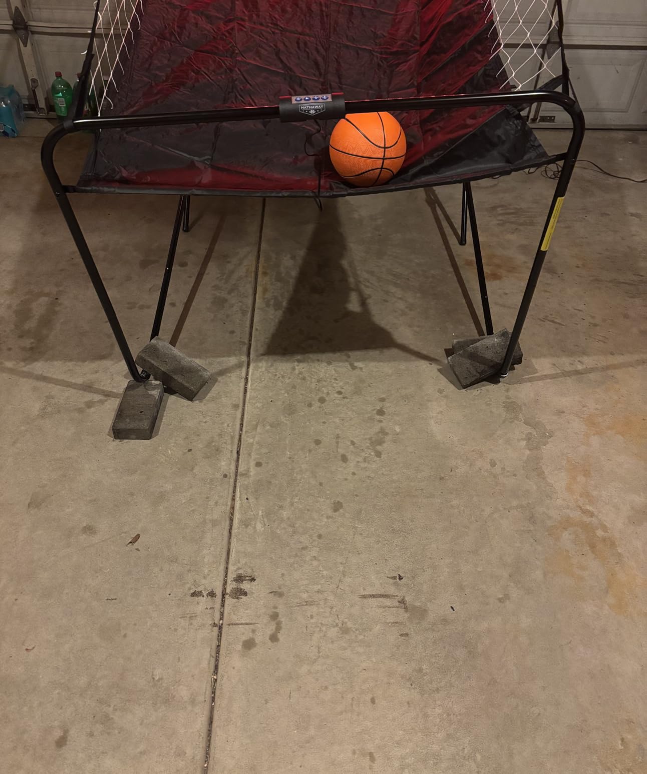 Hathaway Sure Shot 81-in Dual Basketball Arcade Game for Game Room - with LED Scoring, Foldable Indoor Basketball Game Design, Steel Frame, 8 Game Modes, Pump & Dual Hoops - Orange/Black Finish customer photo 2