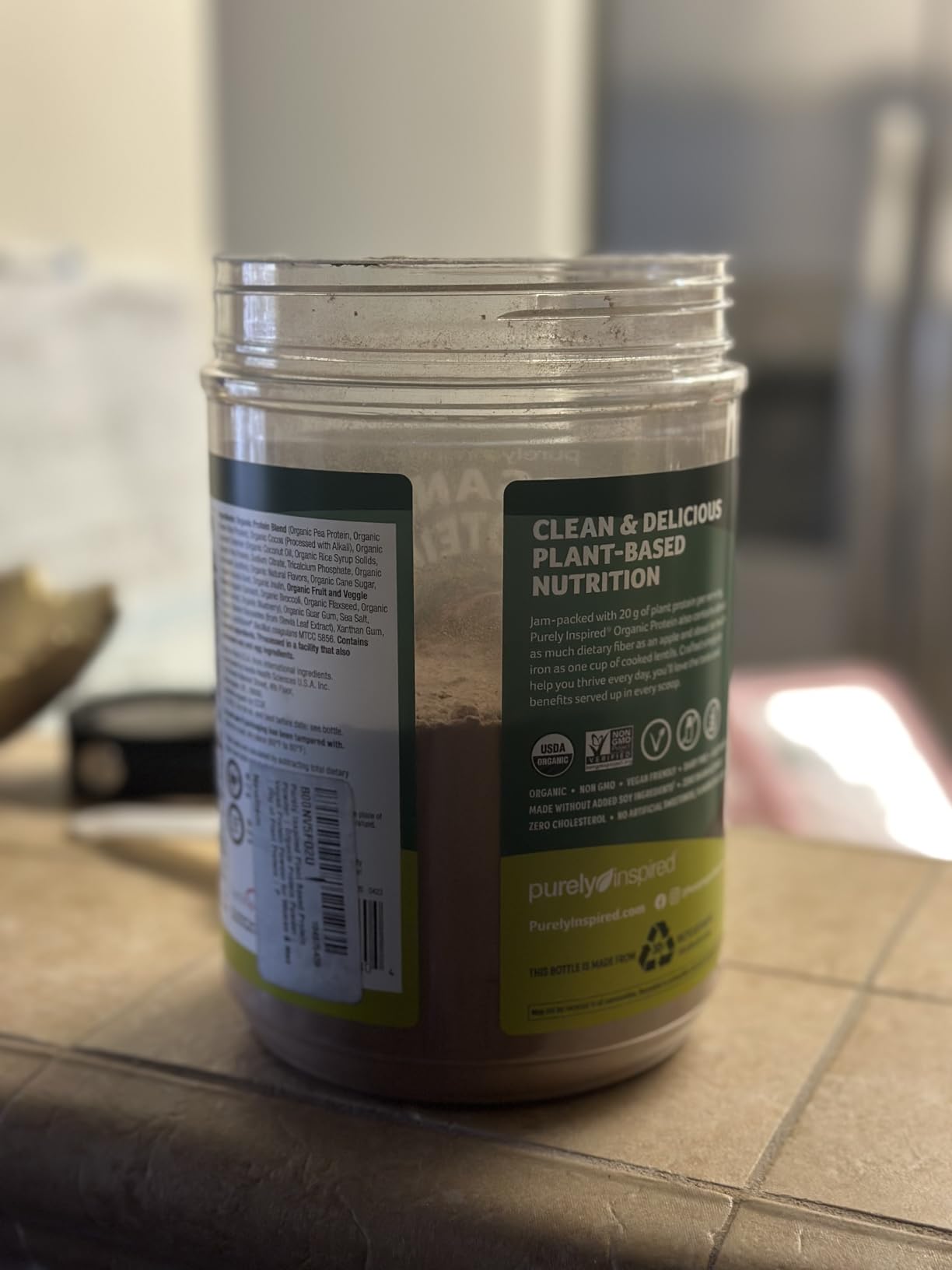 Purely Inspired Plant-Based Protein Powder, Rich Decadent Chocolate | 20g of Pea Protein Powder for Smoothies & Shakes - Vegan & Organic - Dairy-Free & Gluten-Free - For Men & Women (16 Servings) customer photo 1