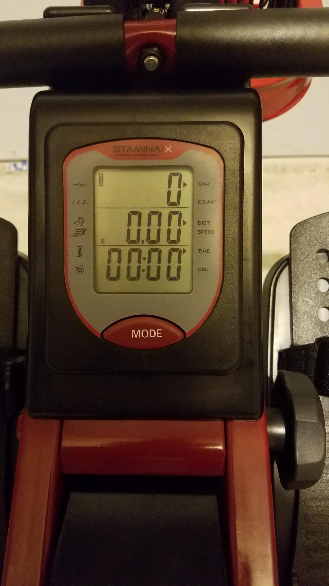 Stamina X Air Rower - Rower Machine with Smart Workout App - Rowing Machine with Air Resistance for Home Gym Fitness - Up to 250 lbs Weight Capacity - Black/Red customer photo 1