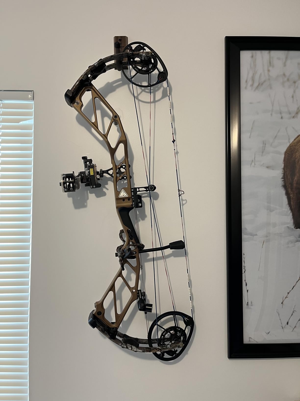 Hold Up Displays - Horizontal Gun Rack and Shotgun Hooks Store Any Rifle Shotgun and Bow - Real Hardwood Harvested in Wisconsin - Made in USA customer photo 2