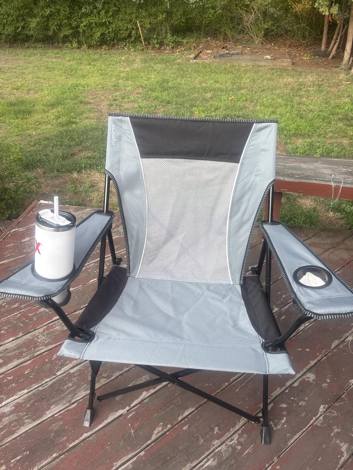 Kijaro Portable Camping Chairs - Versatile Folding Sports Chair for Outdoor & Lawn - Dual Lock Feature - Hallet Peak Gray customer photo 2
