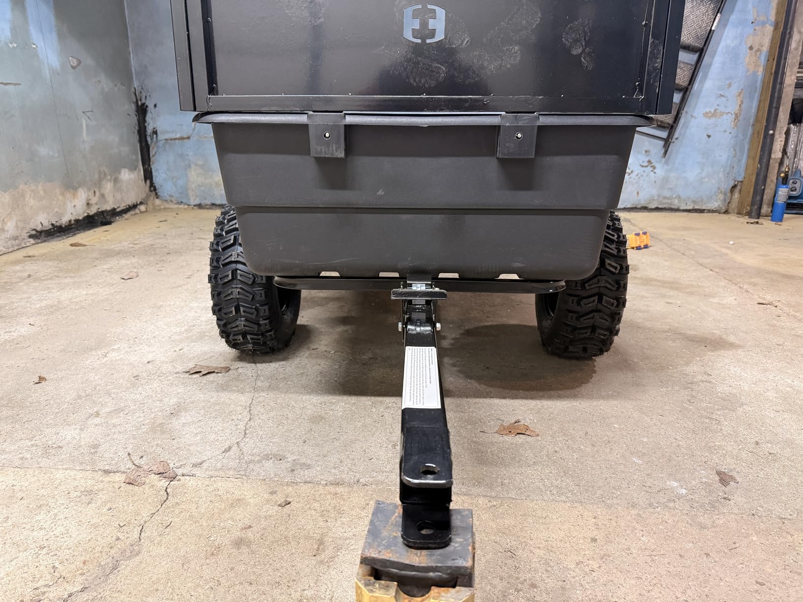 Impact Implements 1500lb Poly Tub Agricultural Trailer by MotoAlliance | Poly tub for clean dumping. Aggressive all-season tires. Pivoting tongue. Trademarked designs from USA agricultural company. customer photo 2
