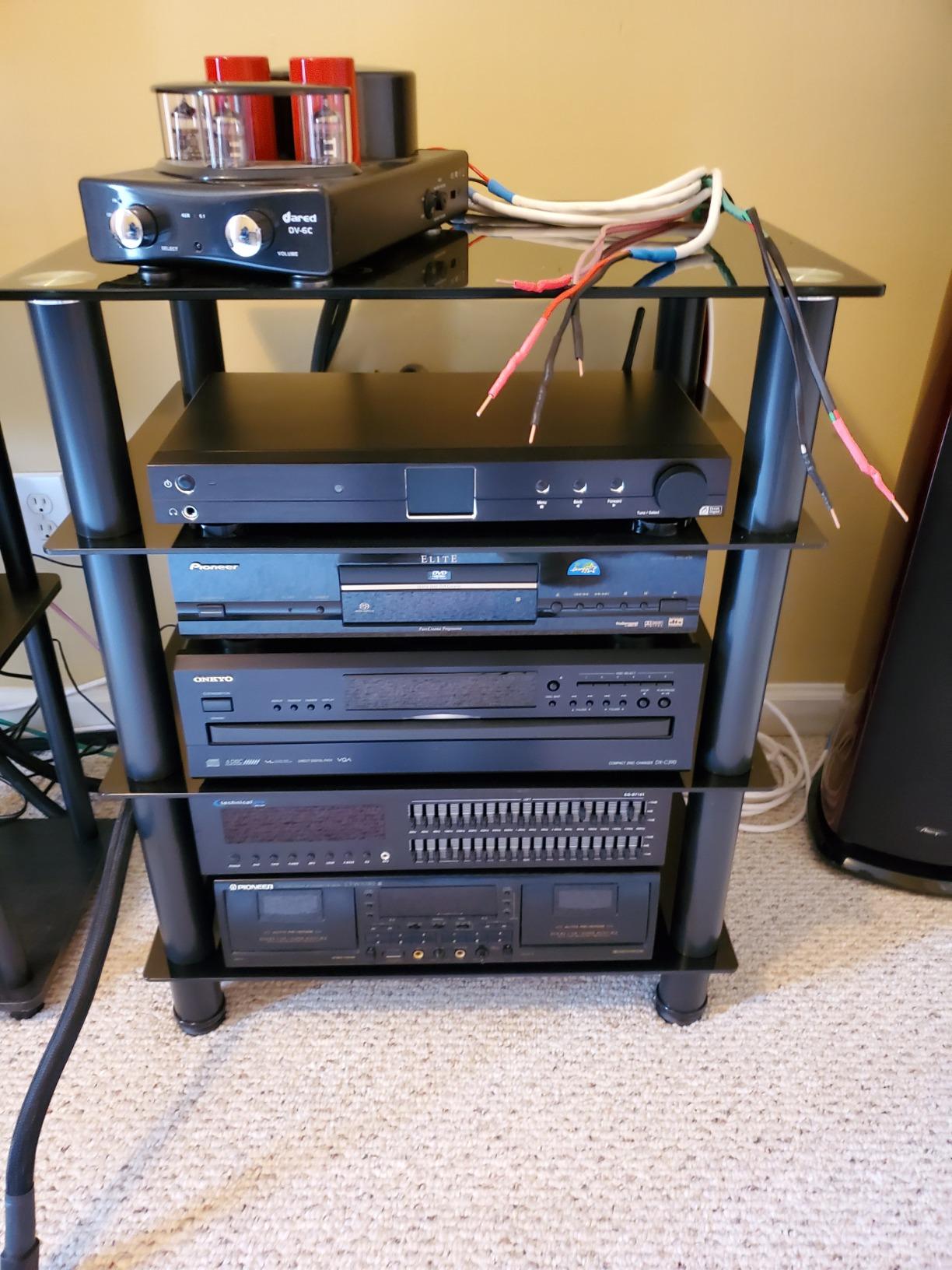 FITUEYES 4-Tier AV Component Media Stand Audio Rack for Storage, Black customer photo 2
