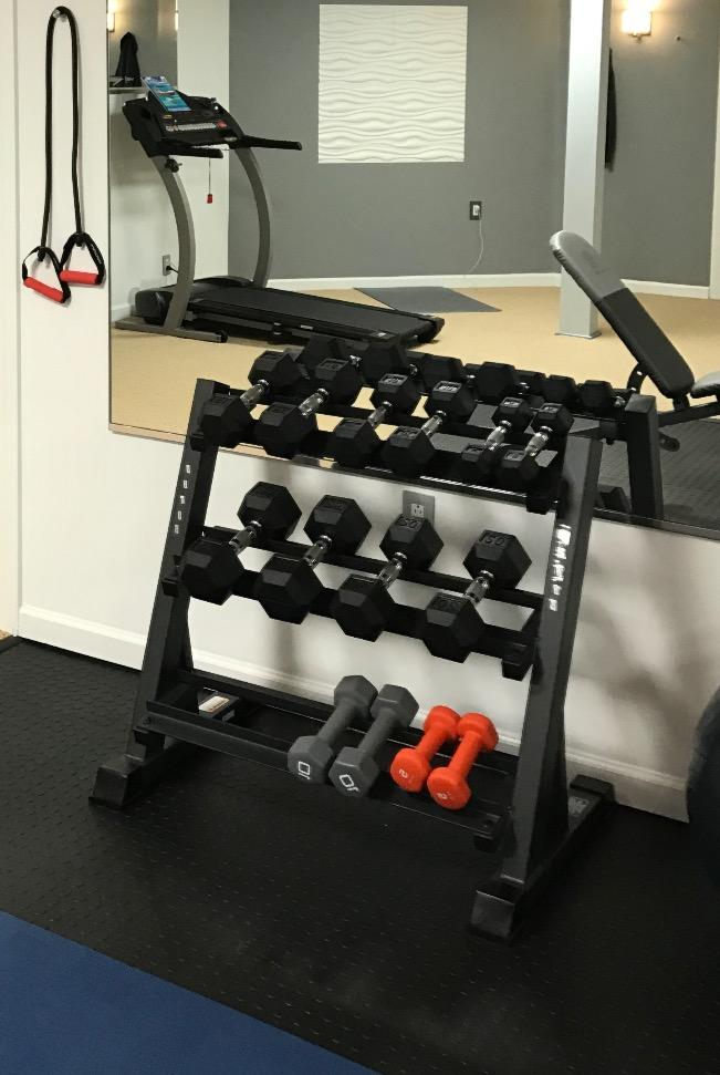 Titan Fitness Pair Rubber Coated Hex Dumbbells, Roll-Resistant Hexagonal Free Weights, Chrome-Coated Handles with Knurling, Strength Training Equipment customer photo 1