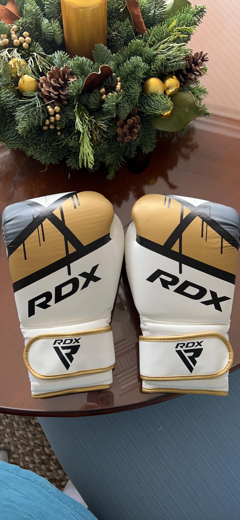 RDX Boxing Gloves EGO, Sparring Muay Thai Kickboxing MMA Heavy Training Mitts, Maya Hide Leather, Ventilated, Long Support, Punching Bag Workout Pads, Men Women Adult 8 10 12 14 16 oz customer photo 1