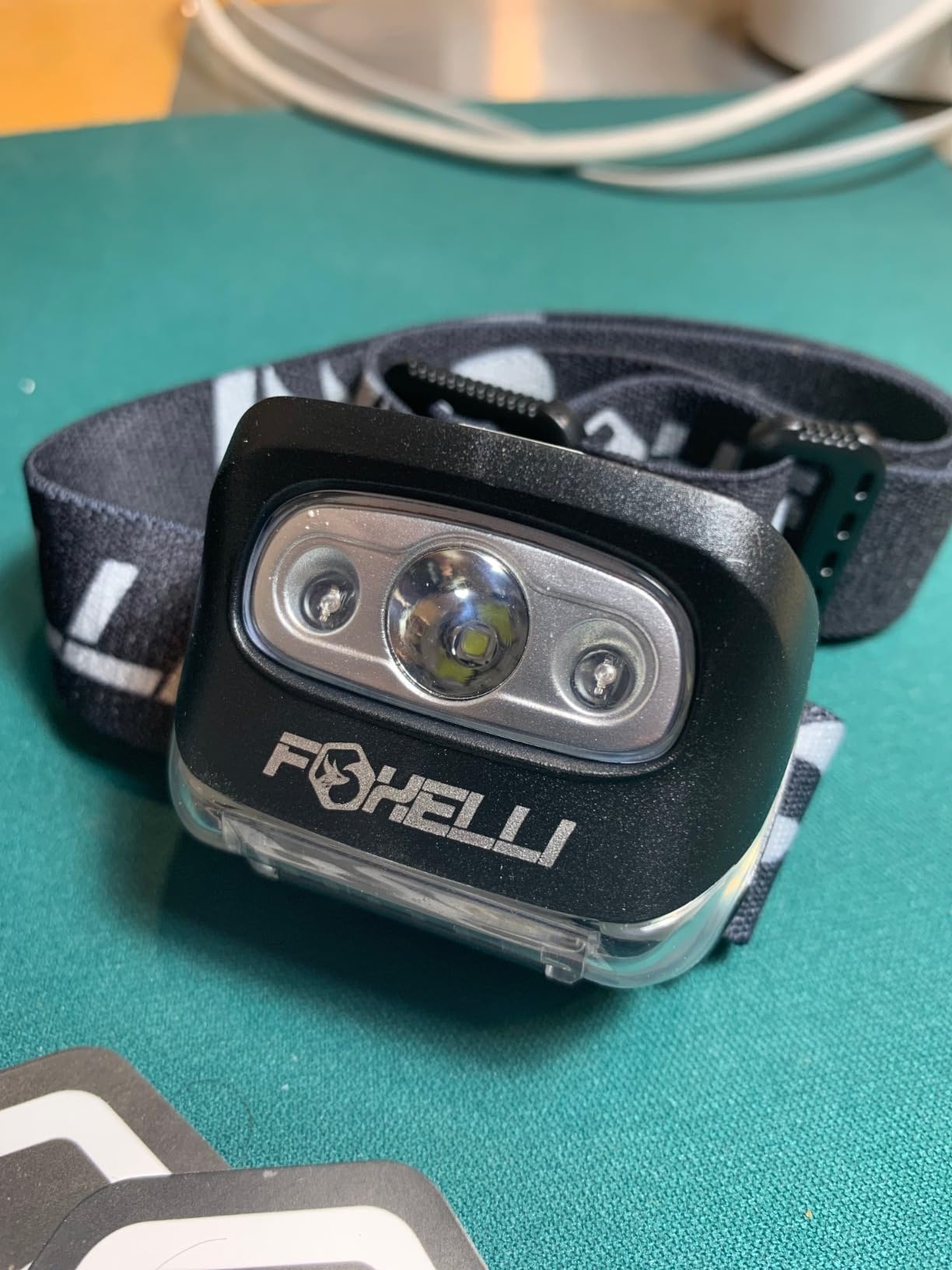 Foxelli LED Headlamp Flashlight for Adults & Kids, Running, Camping, Hiking Head Lamp with White & Red Light, Comfortable Headband, Lightweight & Waterproof, 3 AAA Batteries customer photo 1