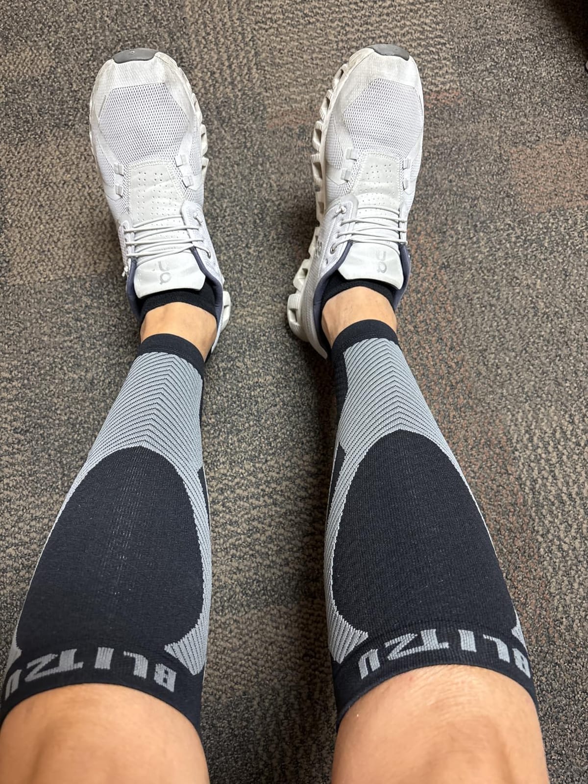 BLITZU Calf Compression Sleeves, Footless Compression Socks for Men & Women | Leg Support Brace, Shin Splint Pain Relief, Reduce Varicose Vein Swelling, Muscle Recovery, Running, Nursing, Fitness, Travel customer photo 1