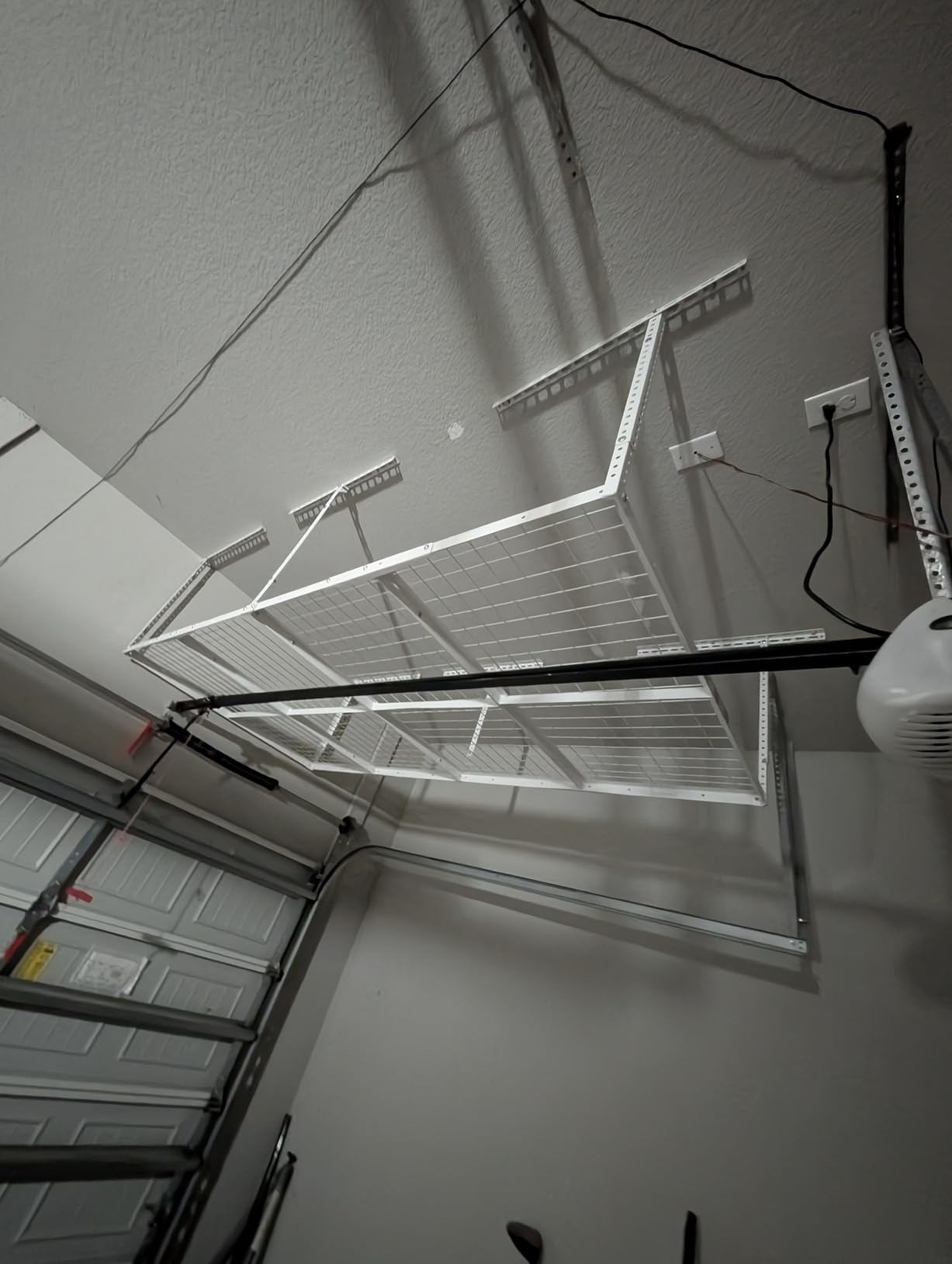 FLEXIMOUNTS 3x6 Overhead Garage Storage Adjustable Ceiling Rack, Black | 450lbs Weight Capacity, 22