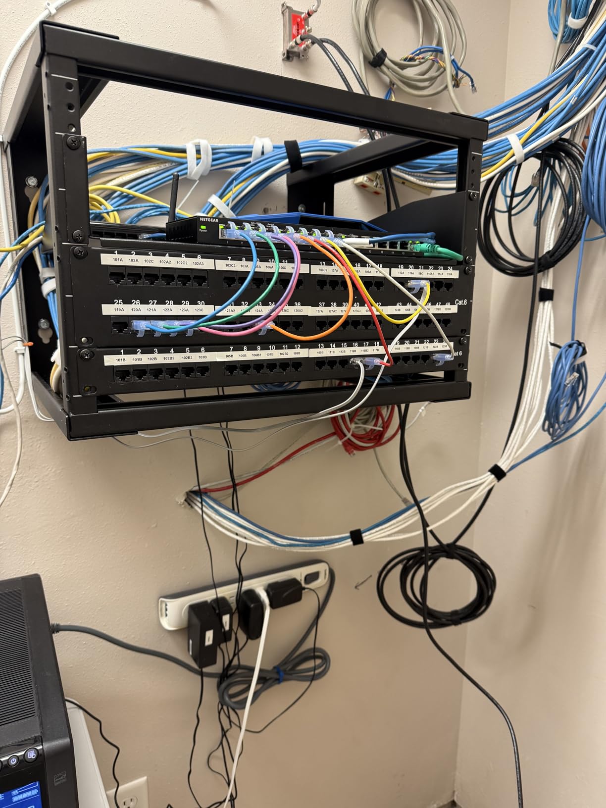 NavePoint 6U Wall Mount Rack - Server Rack for 19 Inch IT Equipment Open Frame Rack - Network Rack for AV & Server Equipment 16