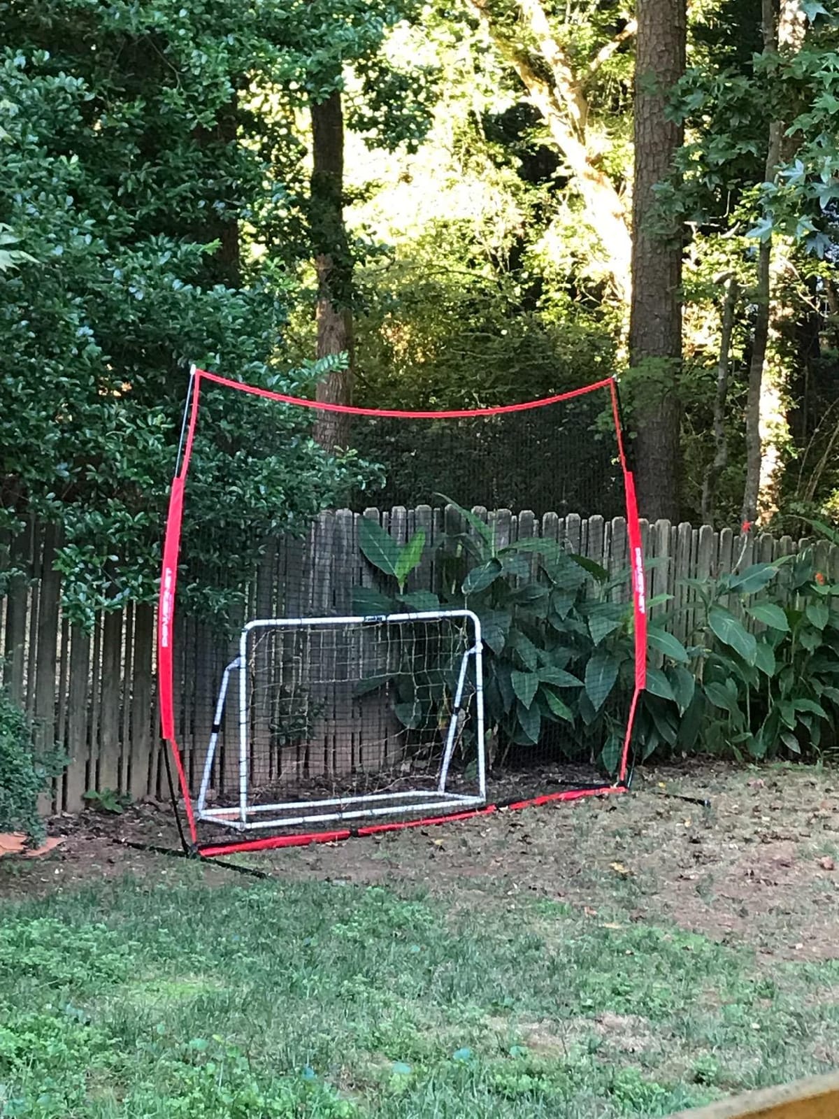 PowerNet Portable Sports Rebounder -Basketball, Volleyball, Soccer, Baseball, Softball and Lacrosse, Backyard & Garage Backstop, Indoor Outdoor Safety Net for Protection customer photo 2