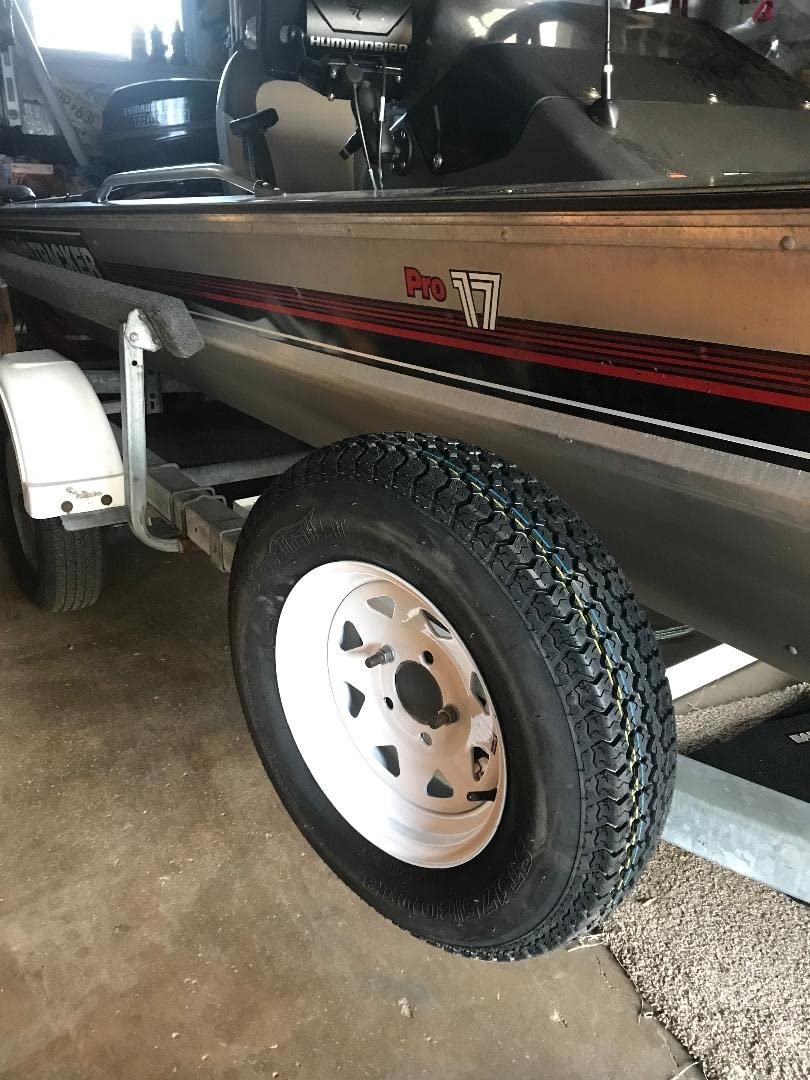 eCustomrim 2-Pack Trailer Tire Rim Assembly ST175/80D13 B78-13 5 Lug LRC | 13 Inch 175/80D13 6 Ply Load Range C Tire, 5 Lug On 4.5 Inch Center White Spoke Wheel - 2 Year Warranty With Roadside customer photo 1