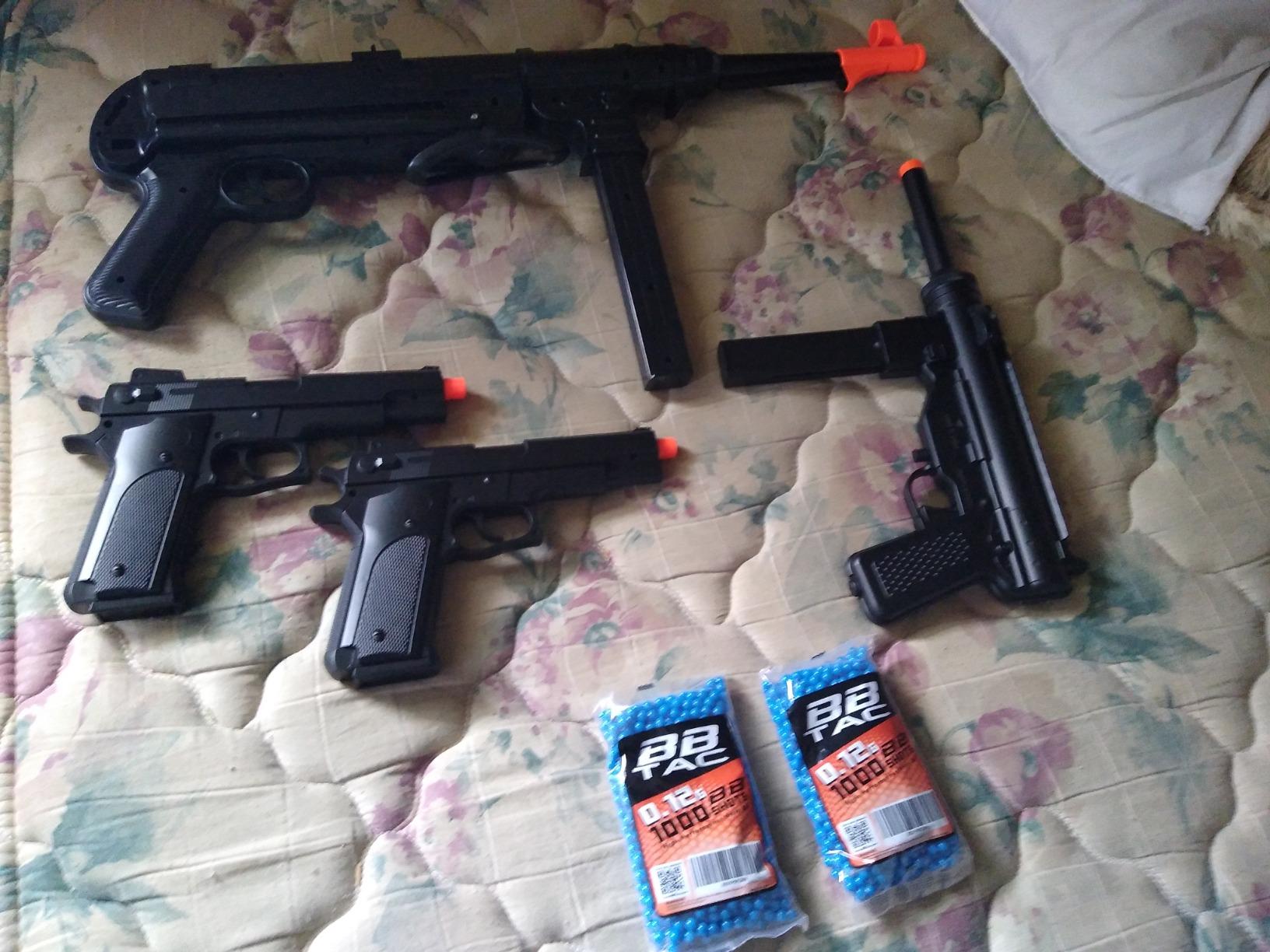 BBTac Airsoft Gun Package - World War II Collection of 4 Airsoft Guns, Spring Rifles and Pistols, 4000 BB Pellets, Great for Starter Pack Game Play customer photo 2