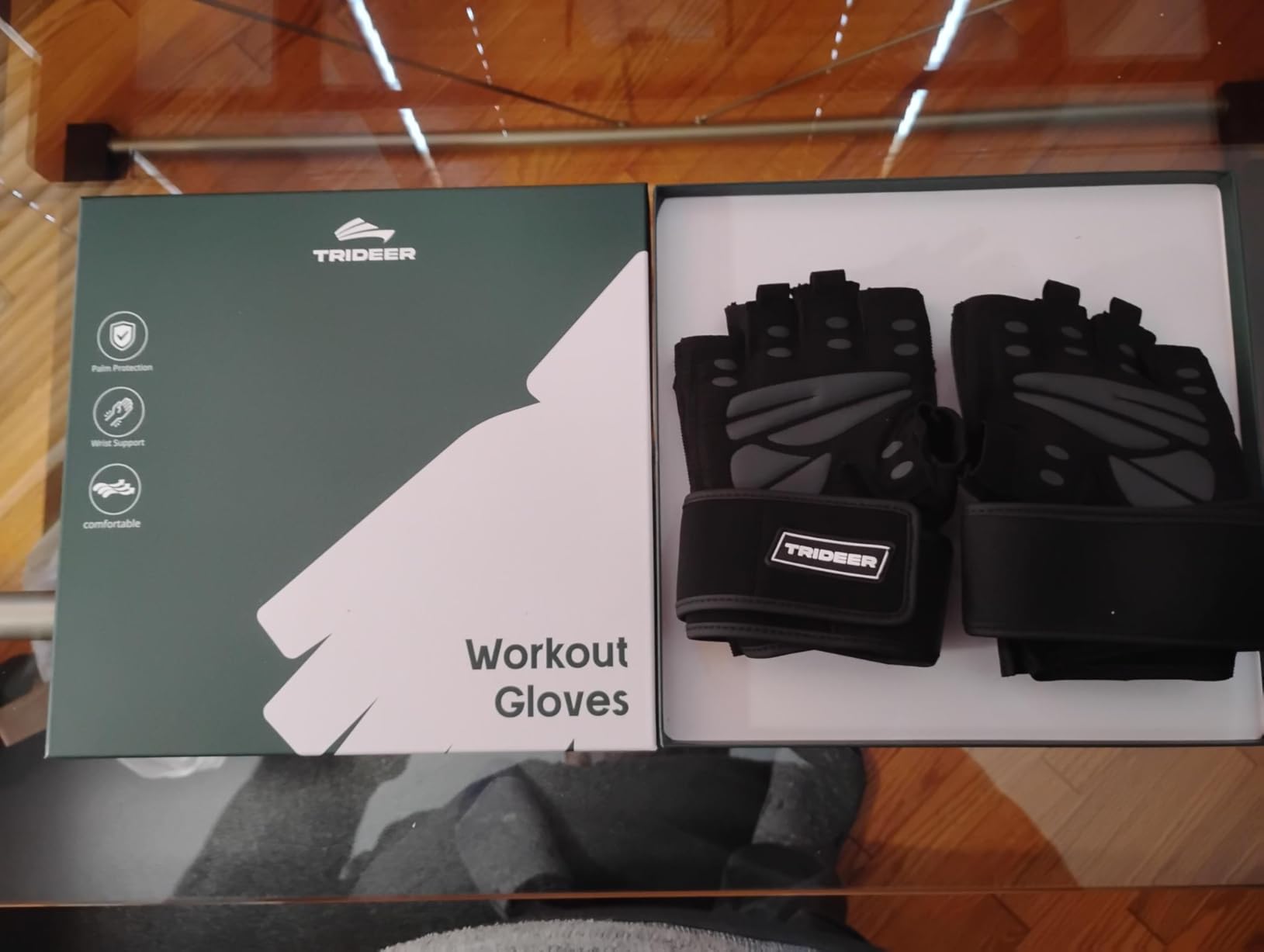 Trideer Weight Lifting Gloves for Men, Workout Gloves with Wrist Support | Full Palm Protection & Extra Grip for Weightlifting, Pull Ups, Cross Training & Fitness customer photo 1