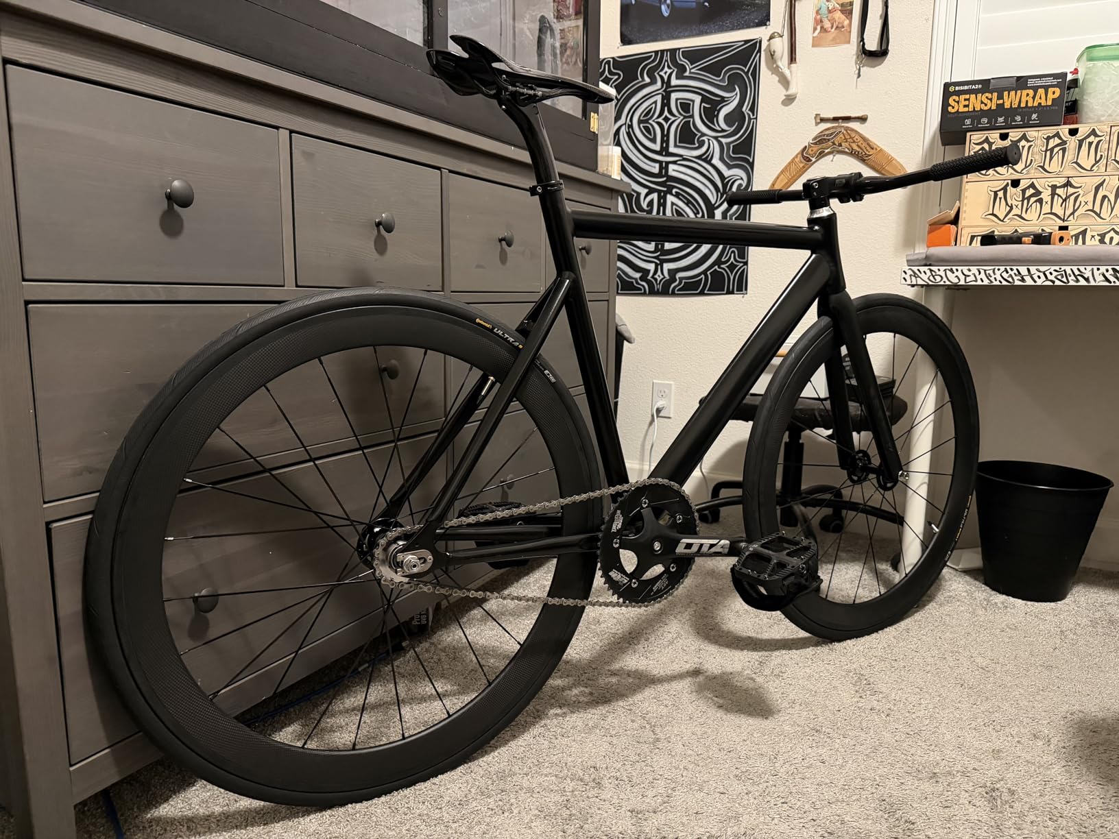 50mm Carbon Fiber Track Wheel Matte Finish 3K Fixed Gear Wheelset with Cog customer photo 2