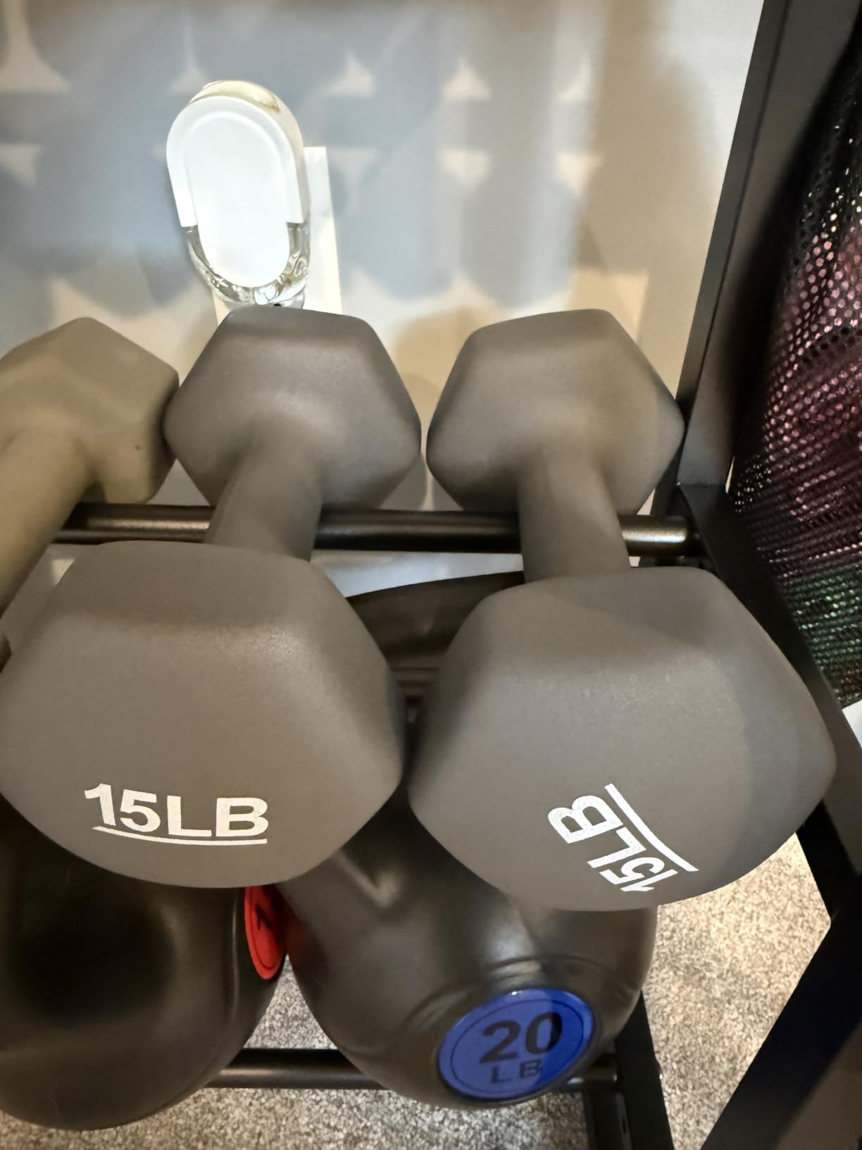 Amazon Basics Neoprene Dumbbell Hand Weights for Exercise and Muscle Toning customer photo 2