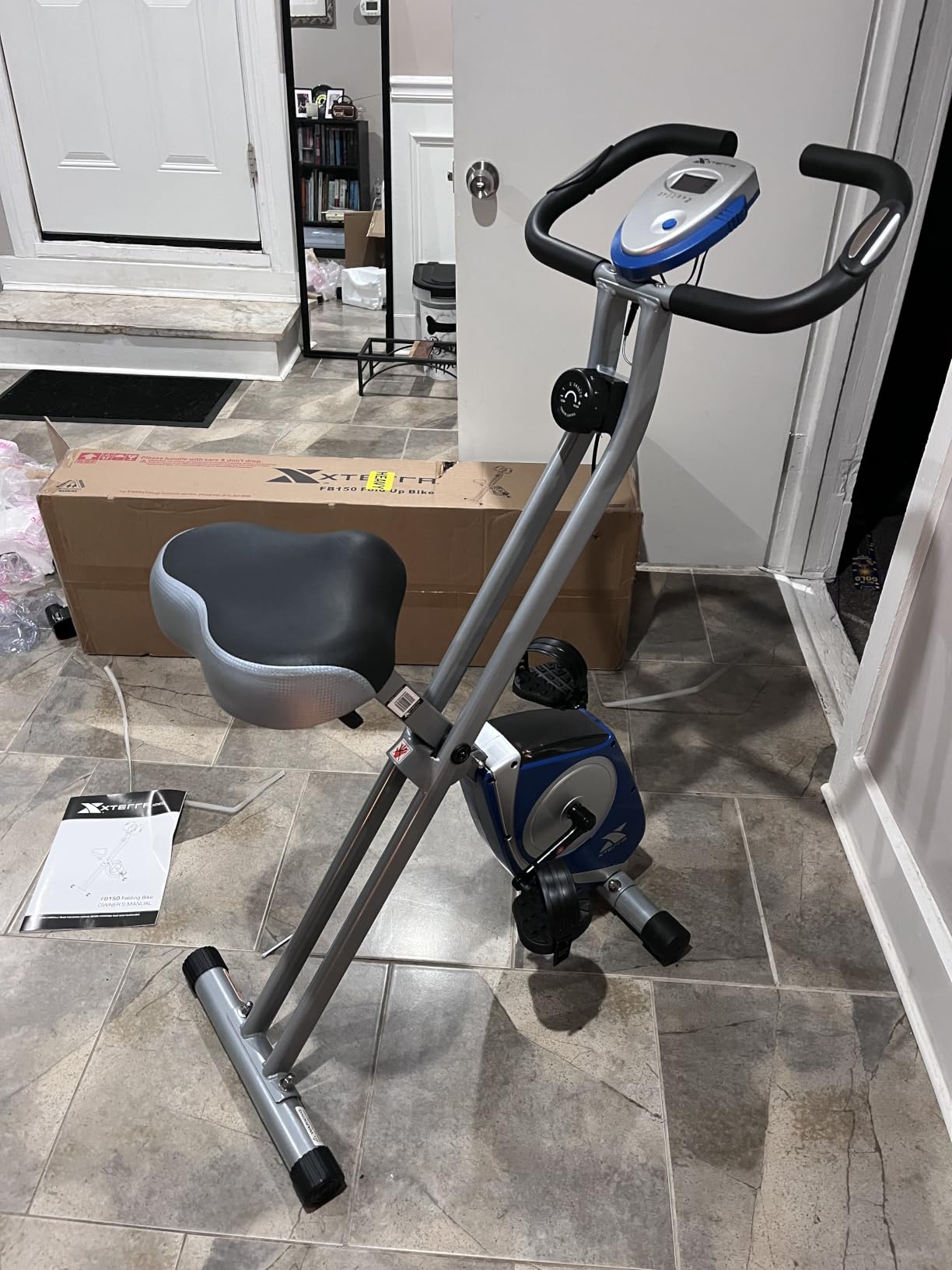 XTERRA Fitness Folding Exercise Bike, 225 LB Weight Capacity customer photo 1