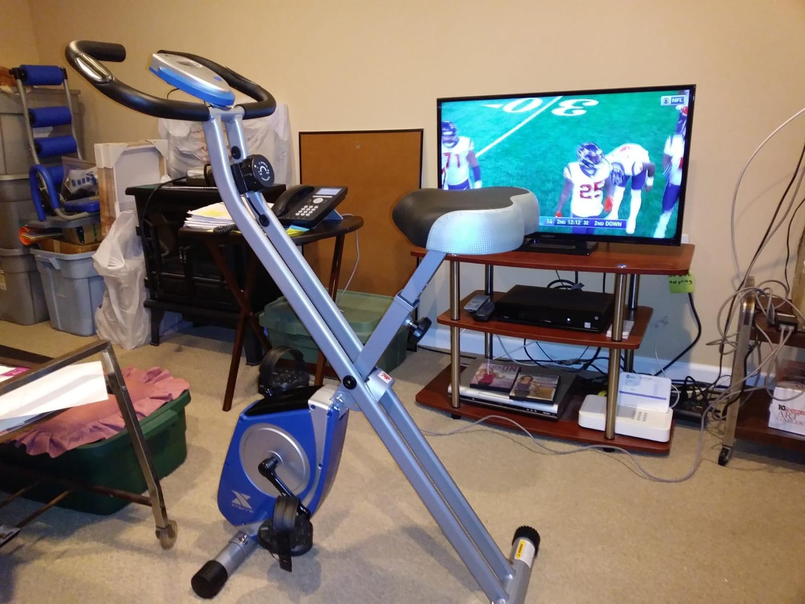 XTERRA Fitness Folding Exercise Bike, 225 LB Weight Capacity customer photo 2