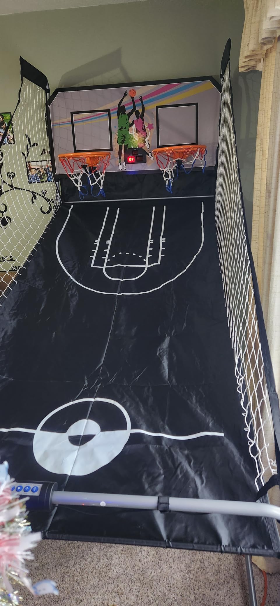 Giantex Foldable Basketball Arcade Game, 8 Game Options, Electronic Double Shot 2 Player w/ 4 Balls and LED Scoring System customer photo 2