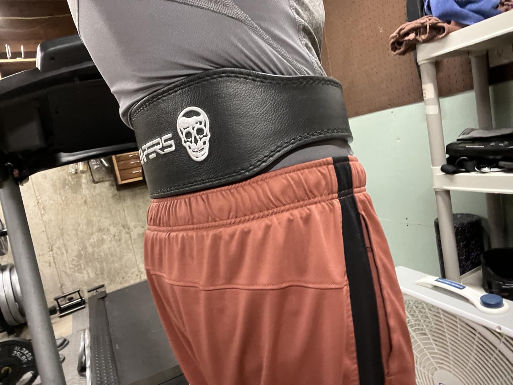 Gymreapers Leather Weightlifting Belt for Bodybuilding, Squatting, Lower Back Support & Back Pain - Real Leather, Adjustable Buckle Sizing - Men Women customer photo 1