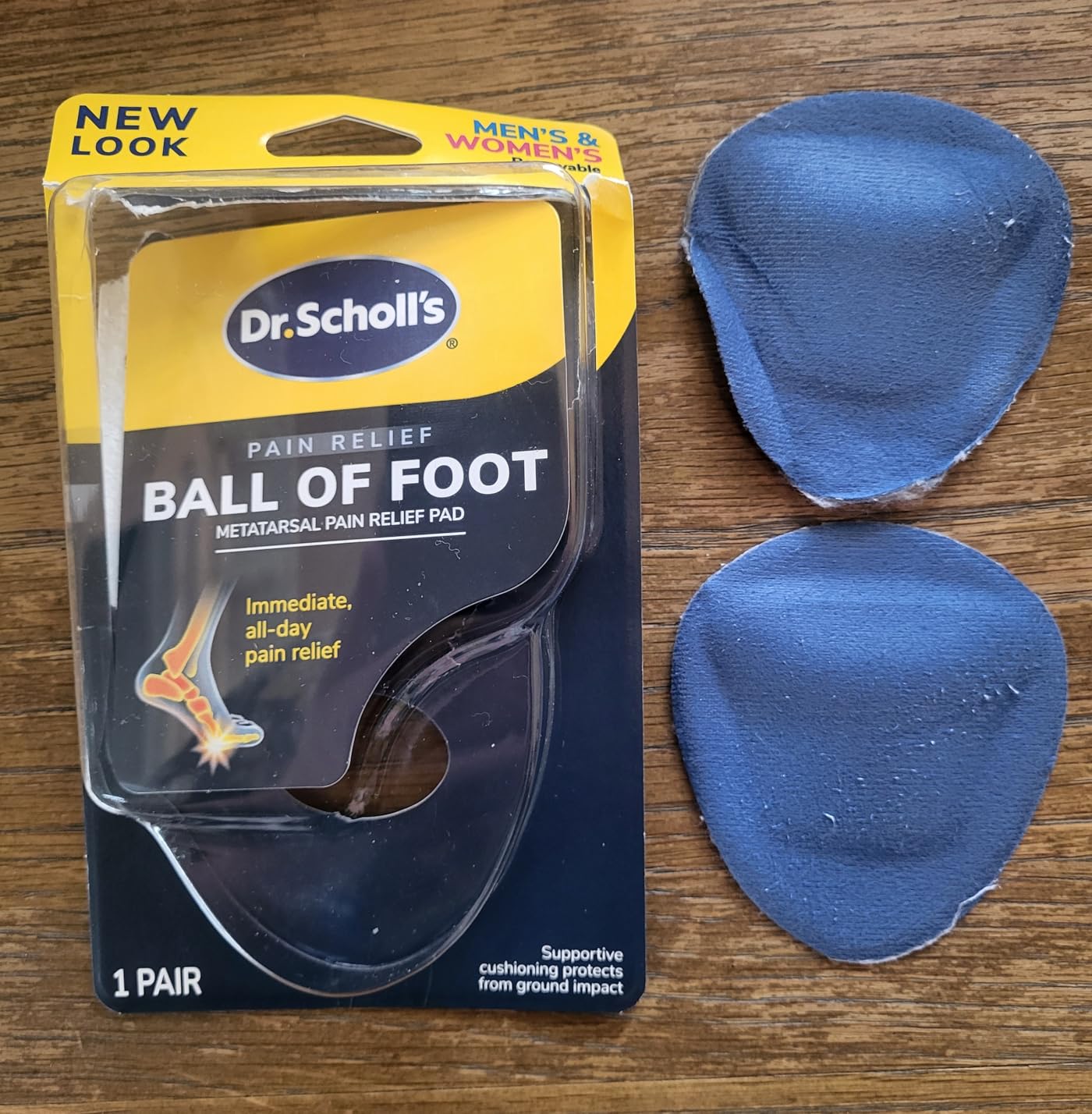 Dr. Scholl's Pain Relief Orthotics for Ball of Foot Pain, Metatarsal Foot Pads for Women and Men, 1 Pair - One Size Fits All customer photo 1