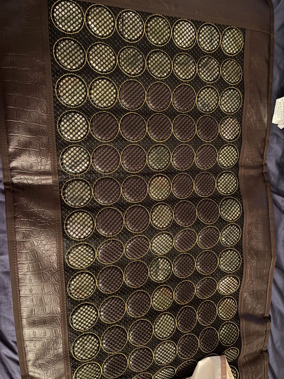 HealthyLine Far Infrared Heating Mat for Back & Neck, 72x24 | Full-body coverage, 2 natural gemstones, 14 lb weighted design, Light mesh construction customer photo 2