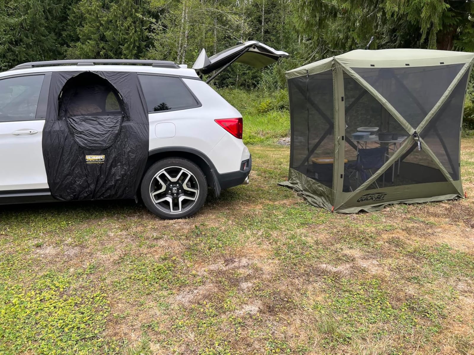 ROADIE- The OVERNIGHTER SUV Window Tent with Bug Screen and Retractable Awning – Great for Camping in an SUV. (Patented) customer photo 1