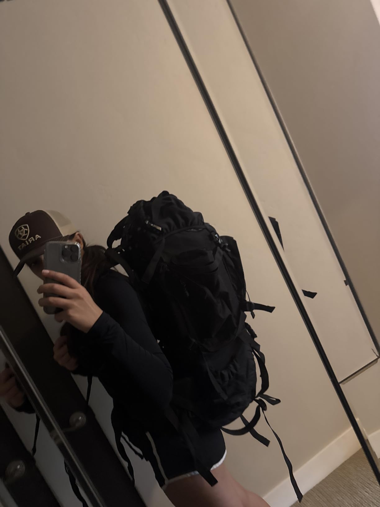 Amazon Basics Internal Frame Hiking Backpack for Camping and Backpacking, Adjustable Straps, Rainfly Included customer photo 2