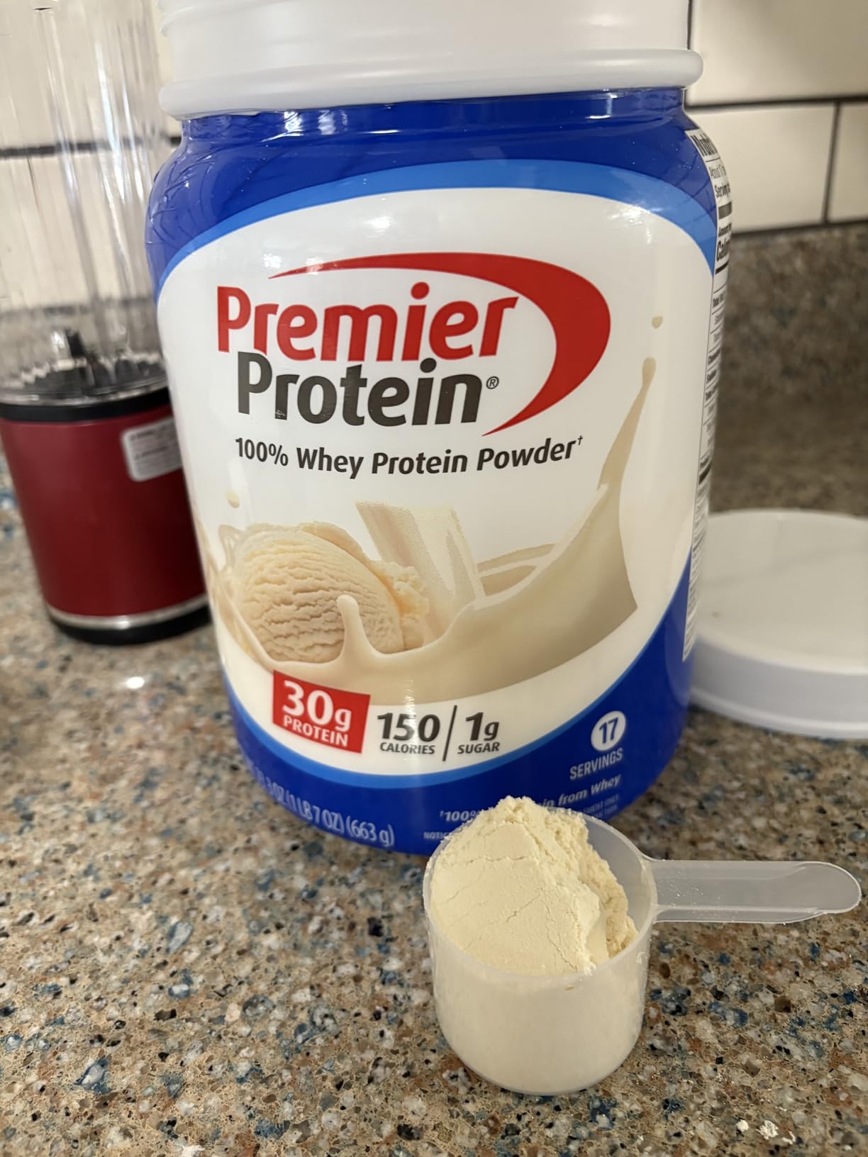 Premier Protein 30g High Protein Powder, 100% Whey, Vanilla, 17 Servings | No Added Sugar, Supports Muscle Health, Soy & Gluten-Free, 1.5 lb customer photo 2