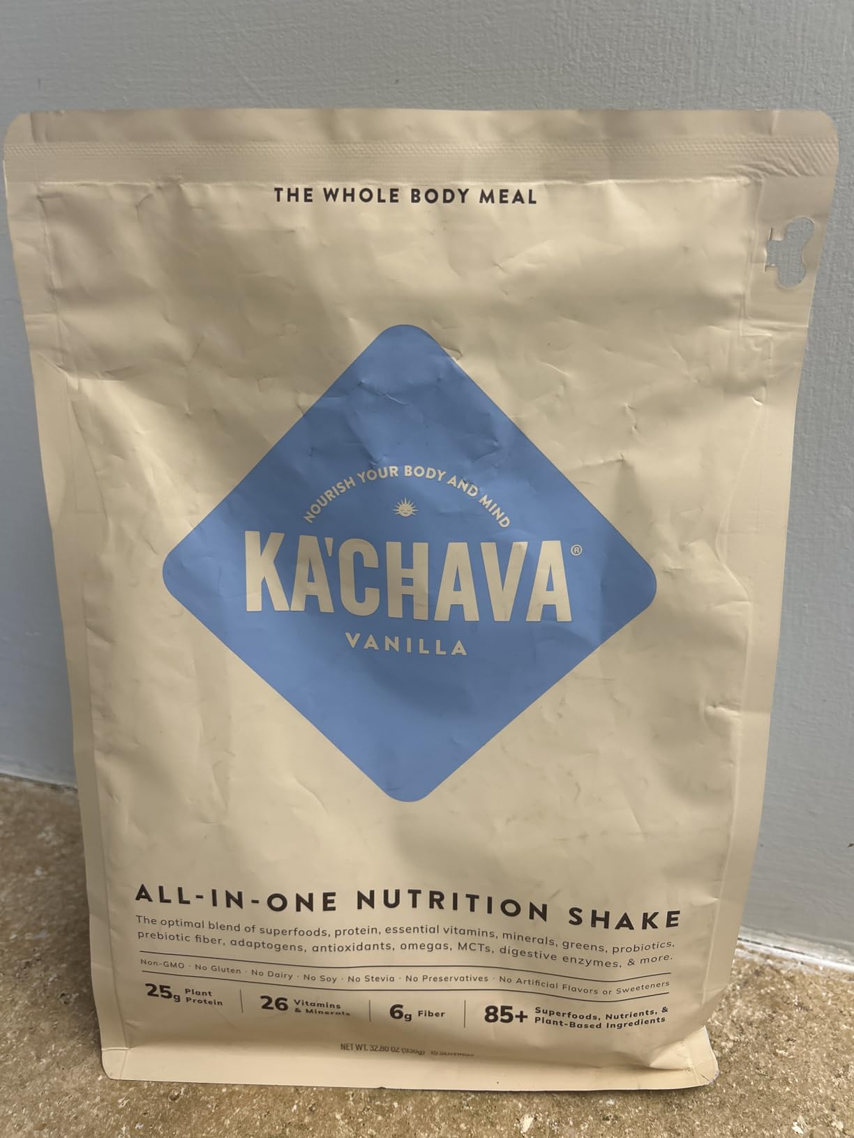 Ka'Chava Whole Body Meal Shake Vanilla 2 lb - Vegan Protein Powder with 85+ Superfoods & Greens - Plant-Based Meal Replacement with Probiotics & Digestive Enzymes - Gluten & Dairy Free (15 Servings) customer photo 2