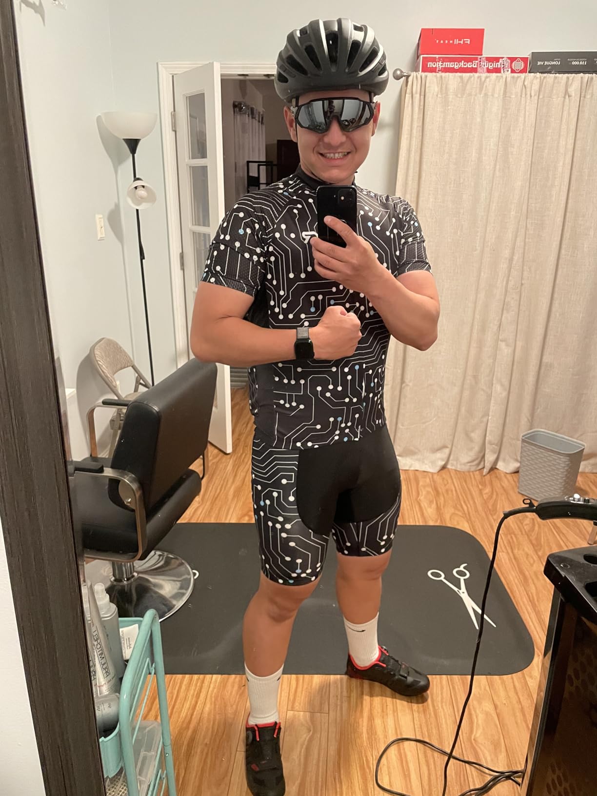 Coconut Ropamo CR Men's Cycling Jersey Set Road Bike Jersey Zipper Pocket Bib Shorts with 4D Padded Cycling Clothing Set customer photo 1
