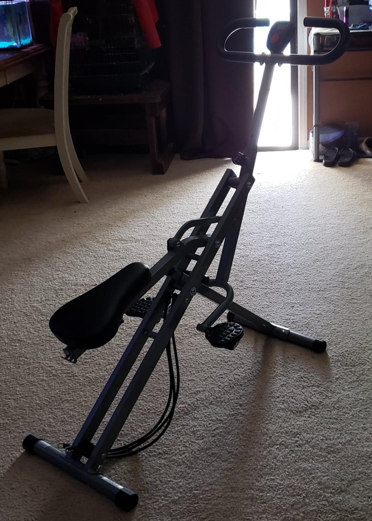 Sunny Health & Fitness Smart Row-N-Ride Glute & Leg Trainer, Foldable Squat Assist Rower with Exclusive SunnyFit App Connection customer photo 1