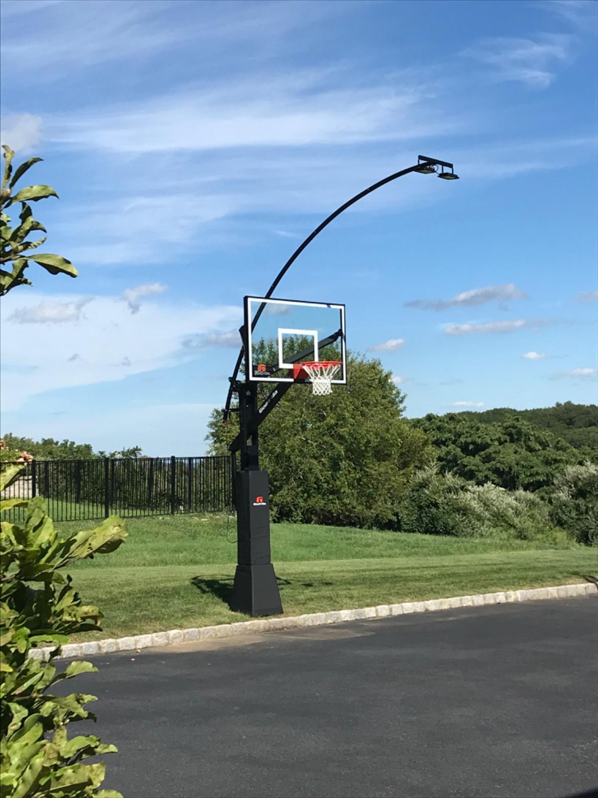 Goalrilla Basketball Hoops with Tempered Glass Basketball Goal Backboard, Black Anodized Frame, and In-ground Anchor System customer photo 2