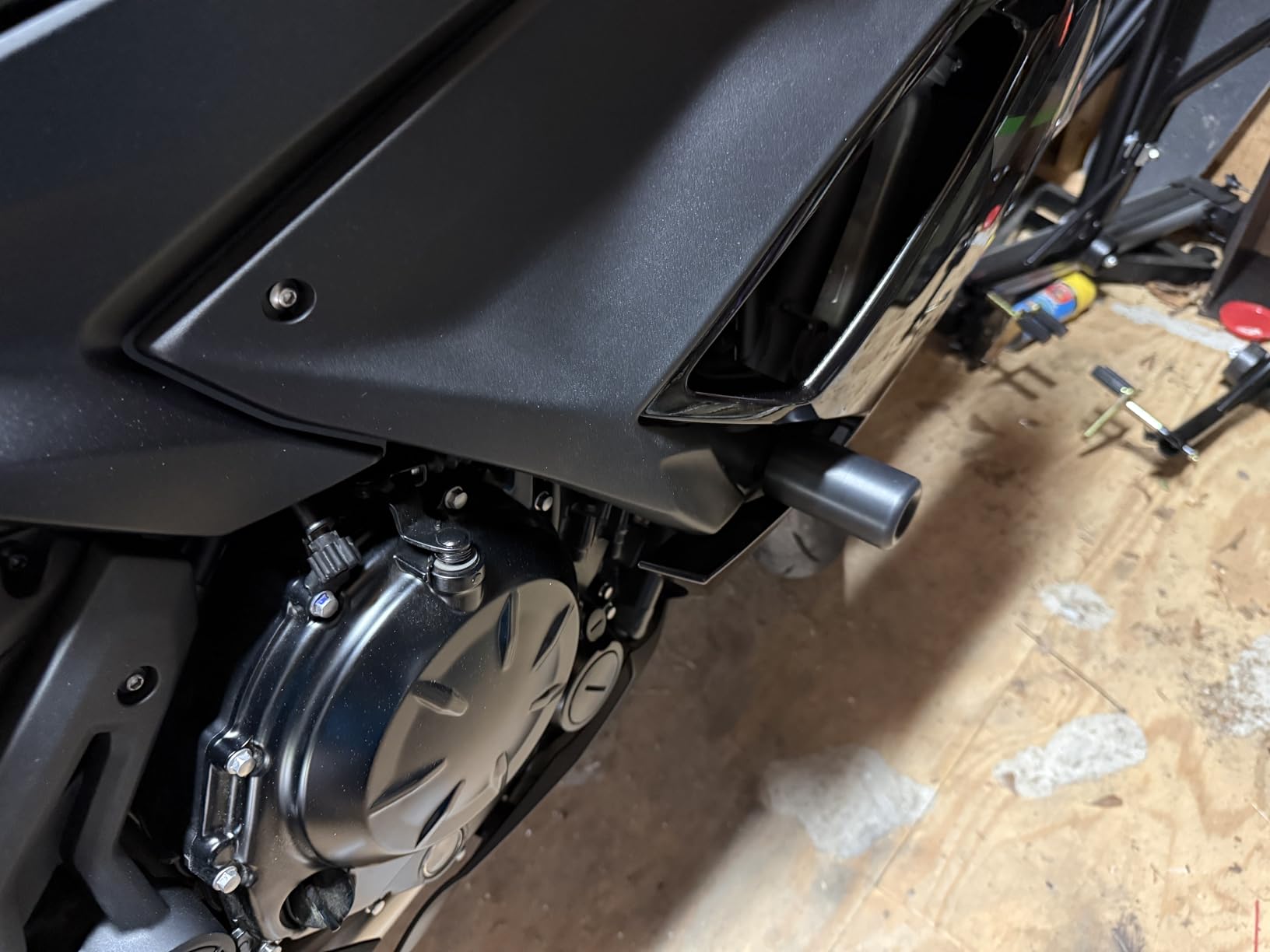 Shogun USA Made Kaw Ninja 650 Z650 Z 650 KRT EX650 EX 2017 2018 2019 2020 2021 2022 2023 2024 2025 2026 Black No Cut Frame Sliders Fits ABS & NON ABS Models - 750-4519 customer photo 1