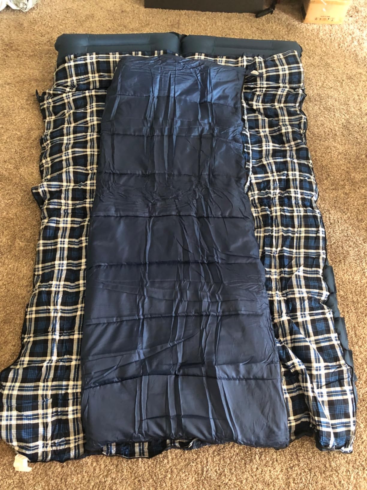Cotton Flannel Double Sleeping Bag, 2 Person Camping Sleeping Bag customer photo 2