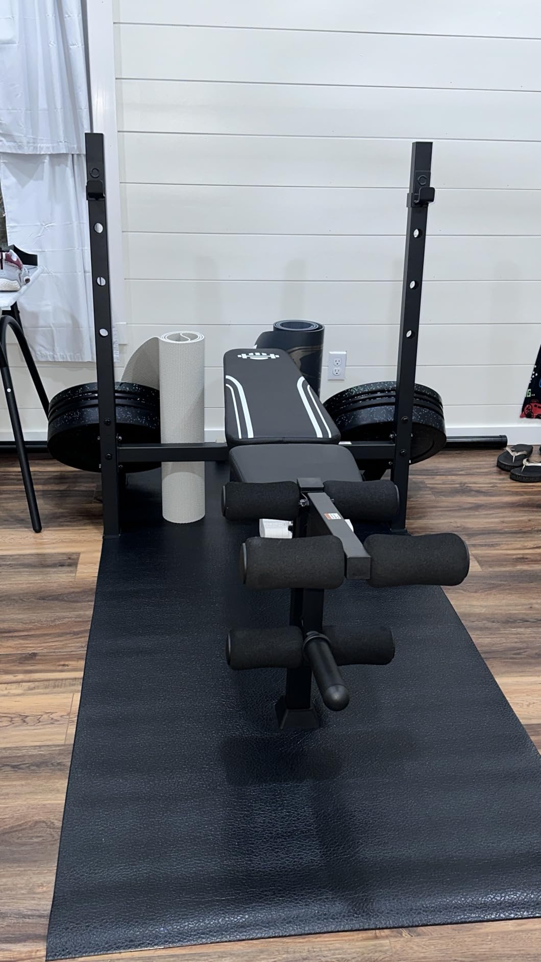Sunny Health & Fitness Equipment Mats, Home Gym Floor Protection, 4 Sizes | Non-Slip, Protects Floors/Equipment, Absorbs Vibration, Sweat-Resistant, High-Density Foam, For Different-Sized Machines customer photo 2